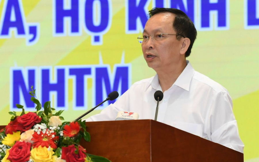 Phó thống đốc NHNN Đào Minh Tú phát biểu tại hội nghị. Ảnh: TN  Phó thống đốc NHNN Đào Minh Tú phát biểu tại hội nghị. Ảnh: TN