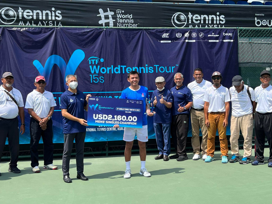 Lý Hoàng Nam lên ngôi vô địch đơn nam giải quần vợt nhà nghề M15 Kuala Lumpur. Ảnh: Nhân vật cung cấp