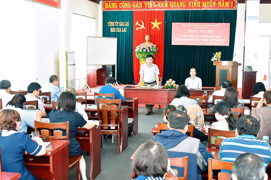 Quang cảnh hội nghị sơ kết. Ảnh: Đức Thụy