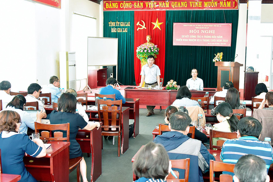 Quang cảnh hội nghị sơ kết. Ảnh: Đức Thụy