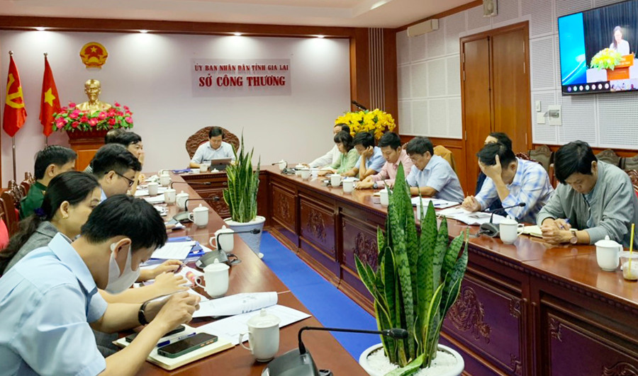 Các đại biểu dự hội nghị tại điểm cầu tỉnh Gia Lai. Ảnh: Hồng Thương Các đại biểu dự Hội nghị tại điểm cầu Gia Lai. Ảnh: Hồng Thương