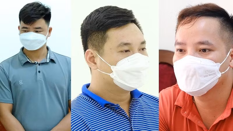 3 phóng viên, cộng tác viên của các cơ quan báo chí có hành vi “vòi” tiền người dân tại Cao Bằng. (Ảnh: Công an tỉnh Cao Bằng cung cấp)