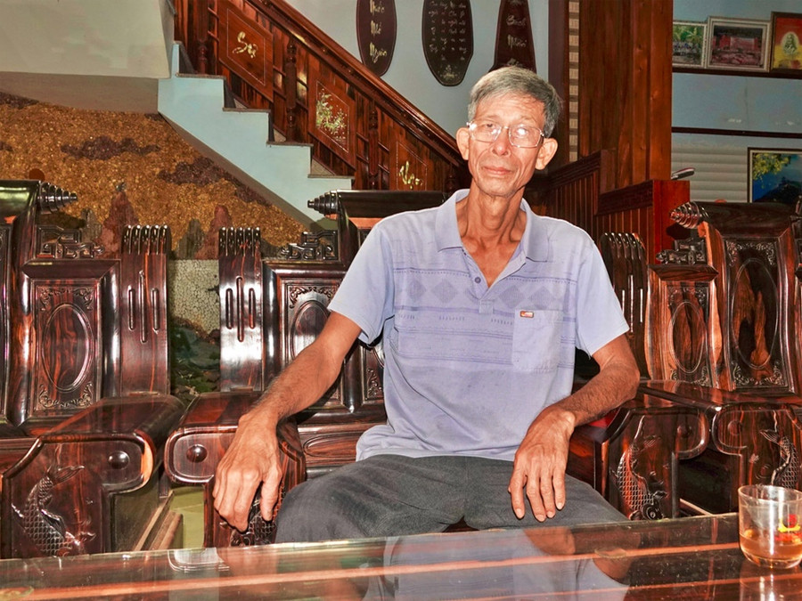 Tỉ phú nuôi tôm Võ Thanh Triên. Ảnh: Hoàng Trọng