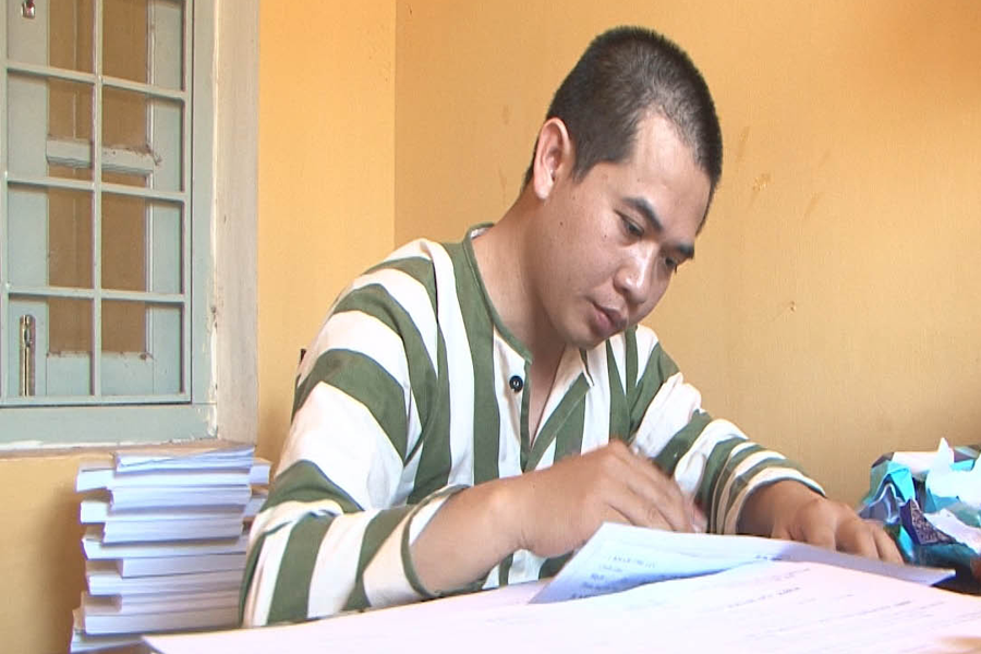 Đối tượng Hoàng Đức Huấn. Ảnh: H.T Đối tượng Hoàng Đức Huấn. Ảnh: H.T