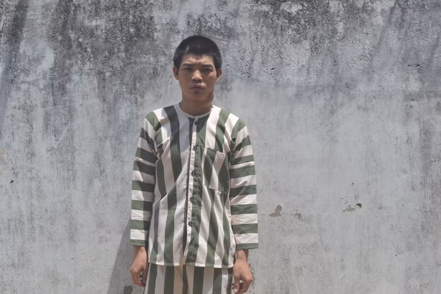 Nguyễn Văn Phú tại cơ quan Công an huyện Ia Pa. Ảnh: Văn Ngọc