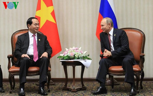 Chủ tịch nước Trần Đại Quang và Tổng thống Putin.