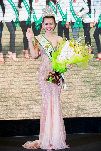 Trong sự kiện, Ngọc Duyên đã chia sẻ lại khoảng thời gian đầy khó khăn khi cô âm thầm dự thi "Miss Global Beauty Queen 2016". a