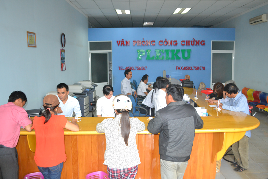 Văn phòng Công chứng Pleiku. Ảnh: H.C Văn phòng Công chứng Pleiku. Ảnh: H.C