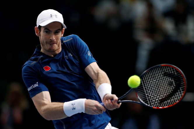Murray trong trận đấu với Tomas Berdych. Ảnh: Reuters Murray trong trận đấu với Tomas Berdych. Ảnh: Reuters
