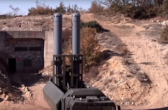Một xe phóng tại Bastion-P Syria.