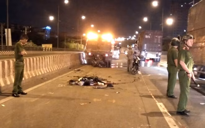 Hiện trường vụ tai nạn.