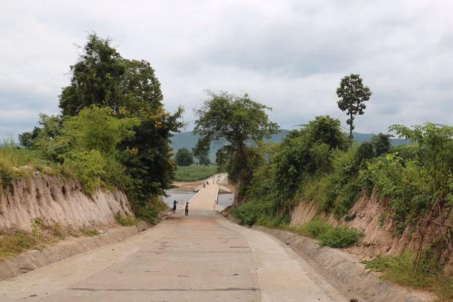 Đường vào khu sản xuất xã Ia Tul. Ảnh. H.T