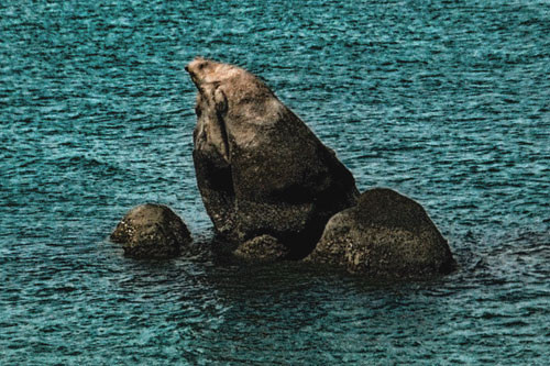 Hình ảnh khá độc đáo của các khối đá.