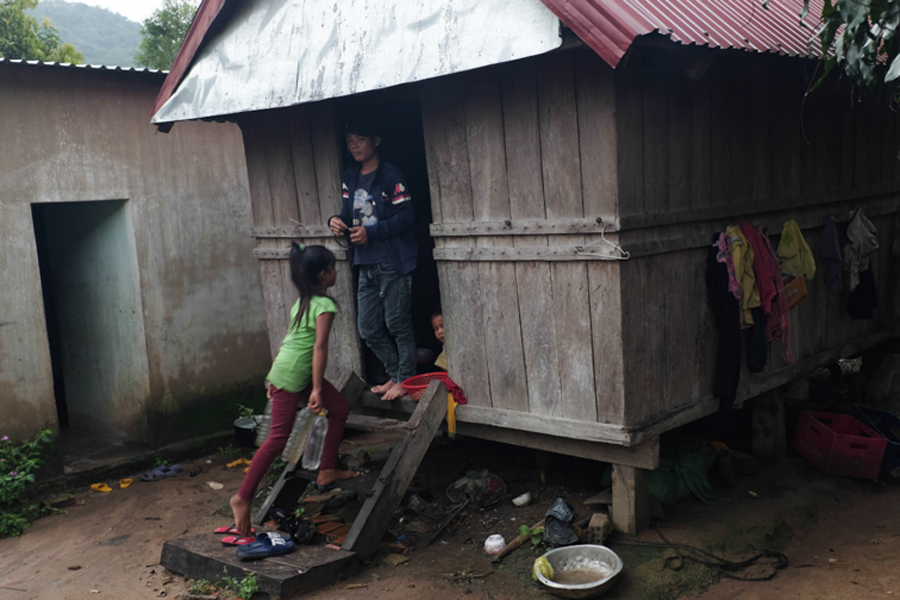 Căn nhà của bà Đinh Thị Bươi ở làng Brang được tuổi trẻ xã Đak Pling làm năm 2013. Ảnh: H.N