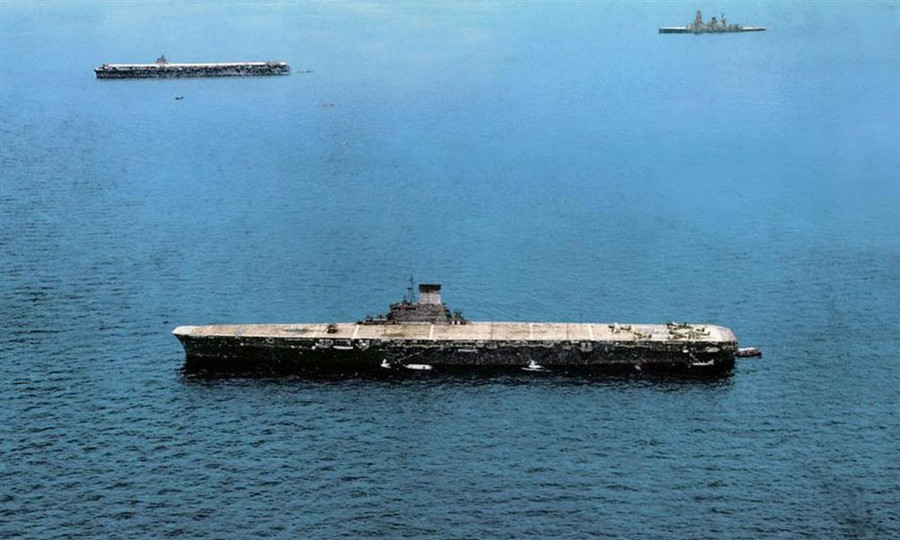 Một tàu sân bay Nhật Bản trong Thế chiến II (ảnh: NI)  Một tàu sân bay Nhật Bản trong Thế chiến II (ảnh: NI)