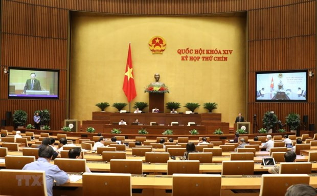  Quang cảnh Kỳ họp thứ chín, Quốc hội khóa XIV. (Ảnh: Văn Điệp/TTXVN)