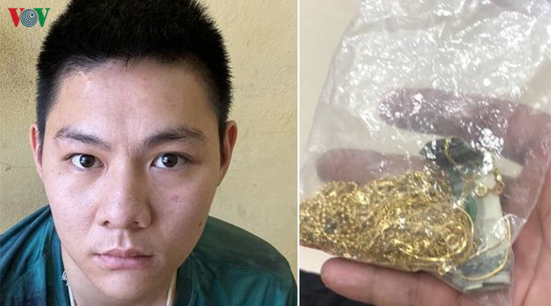 Đối tượng Nguyễn Ngọc Cường cùng tang vật thu được. Nguồn: VOV