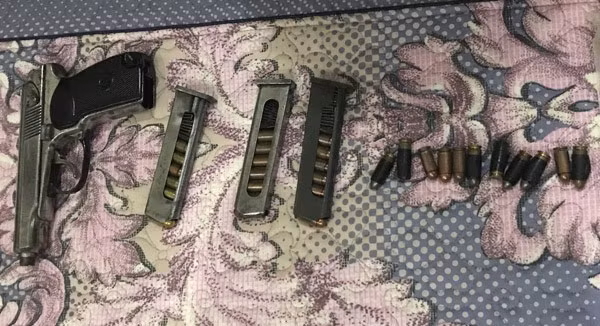 Súng đạn thu giữ khi khám xét nhà ông trùm Hùng 