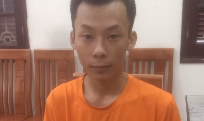 Đối tượng Sơn bị bắt giữ.