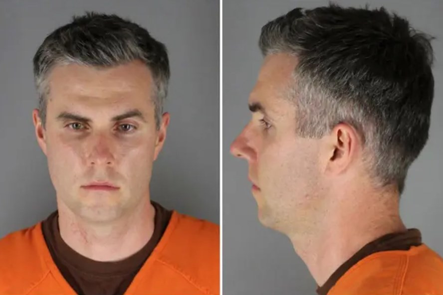 Thomas Lane nộp tiền bảo lãnh tại ngoại và ra khỏi nhà tù hôm 10.6. Ảnh: Cảnh sát Hạt Hennepin.