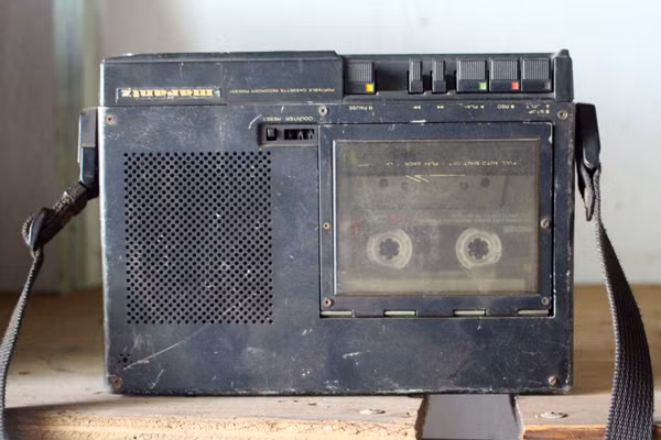 Một chiếc máy cassetle cũ vẫn còn sử dụng tốt của ông Trần Văn Nam. Ảnh: T.B Một chiếc máy cassetle cũ vẫn còn sử dụng tốt của ông Trần Văn Nam. Ảnh: T.B