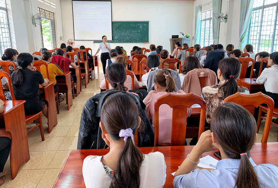 Quang cảnh lớp tập huấn. Ảnh: Nguyên Bình