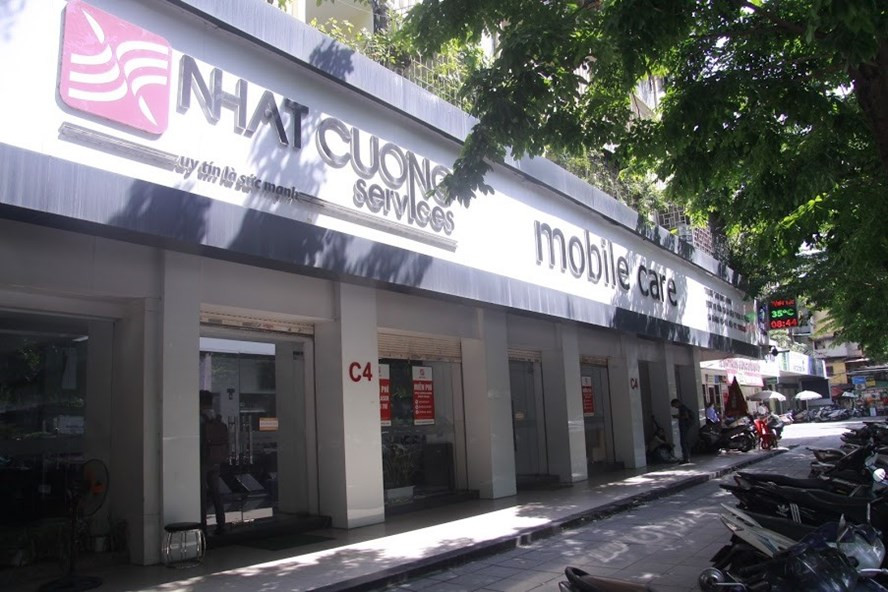 Một cửa hàng kinh doanh của Công ty Nhật Cường khi cơ quan chức năng vào cuộc điều tra, khởi tố hành vi sai phạm của Bùi Quang Huy. Ảnh: Cường Ngô.