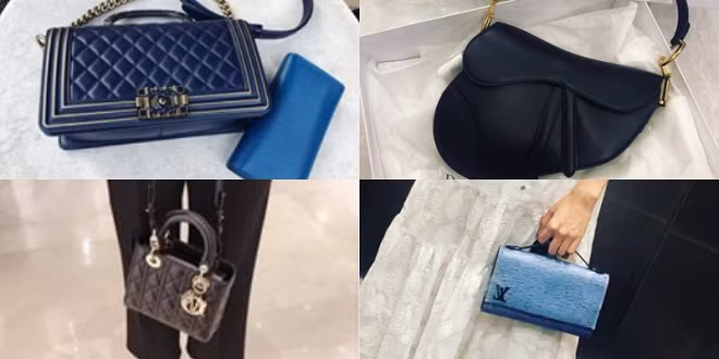  Cùng bộ sưu tập túi xách hàng hiệu, có những chiếc túi giá hàng trăm triệu đồng