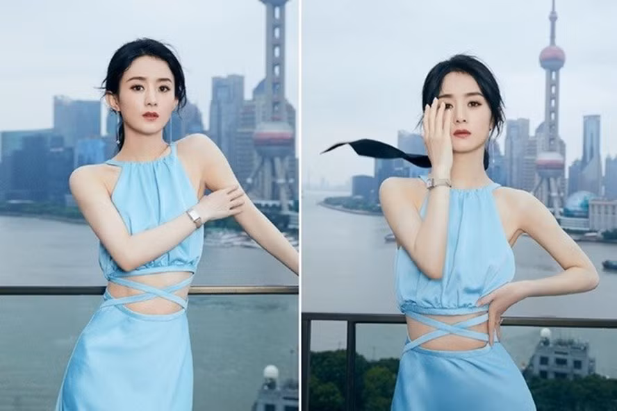 Người đẹp khoe vòng eo thon gọn sau khi sinh. Ảnh: Chụp màn hình