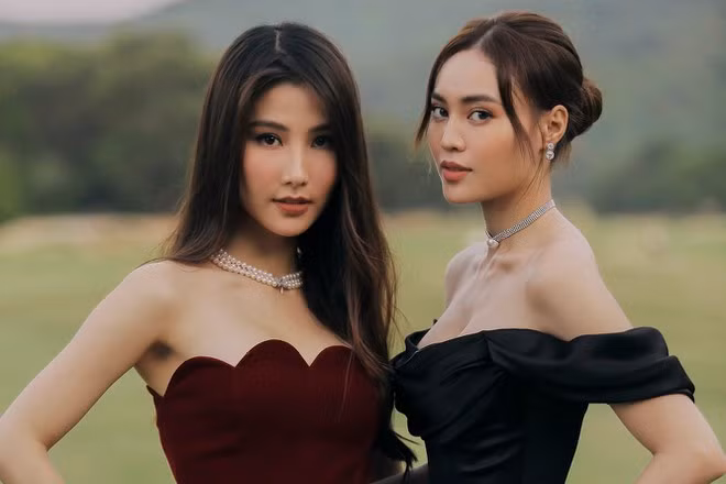 Lan Ngọc và Diễm My 9X khoe nhan sắc quyến rũ trong tiệc mừng của nhà sản xuất 'Gái già lắm chiêu' ẢNH: NVCC