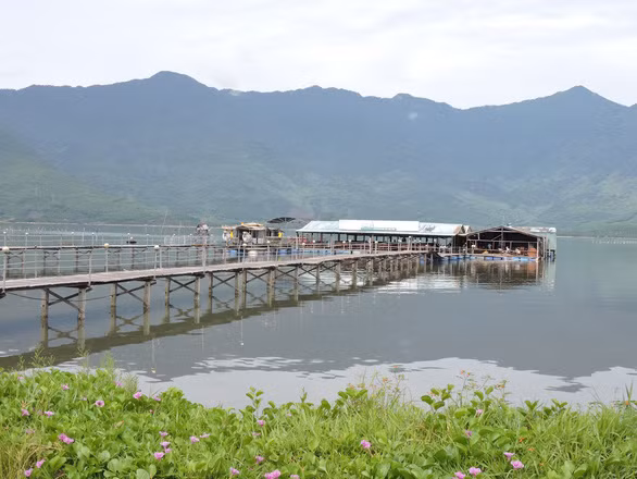 Hiện nay tại Lăng Cô các quán ăn, nhà hàng nổi đã mọc lên nhiều