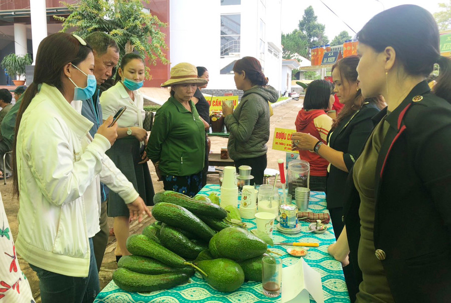 Nhiều sản phẩm của hội viên được giới thiệu trực tiếp đến người tiêu dùng thông qu các gian hàng. Ảnh: A.H