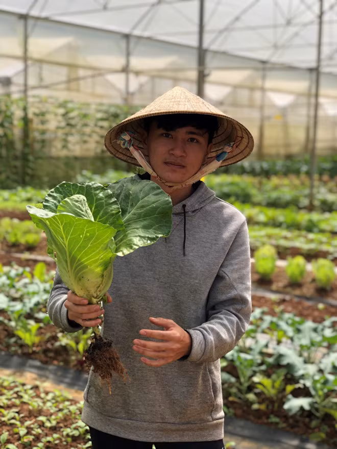 Được cung cấp rau sạch đến từng bữa ăn của các hộ gia đình là niềm hạnh phúc của chàng trai trẻ Ảnh: XUÂN TRƯỜNG