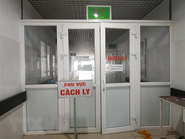 Khu vực cách ly điều trị bệnh nhân bạch hầu tại Bệnh viện đa khoa vùng Tây Nguyên. (Ảnh: Tuấn Anh/TTXVN)