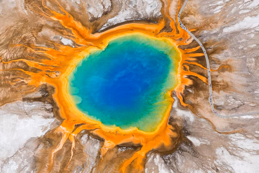 Vụ phun trào lớn nhất của núi lửa Yellowstone tạo ra lớp dung nham có thể bao phủ một khu vực rộng tương đương bang New Jersey, Mỹ (Ảnh:Arte)