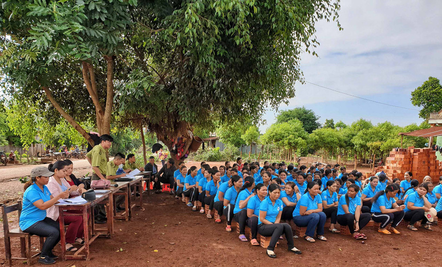 Truyền thông nâng cao nhận thức về công tác bảo vệ và phát triển rừng. Ảnh: Nguyên Bình