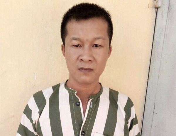 Đỗ Ngọc Phong tại cơ quan điều tra. Ảnh: C.P