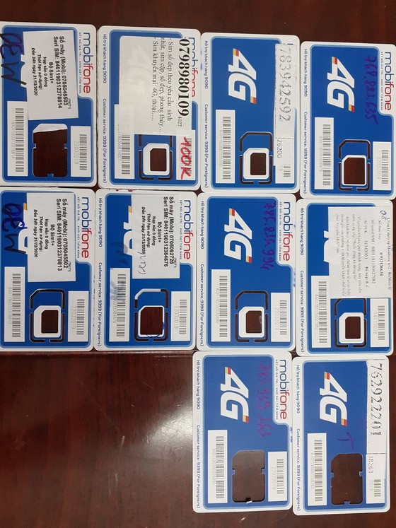 Sim rác phục vụ các đối tượng gây án