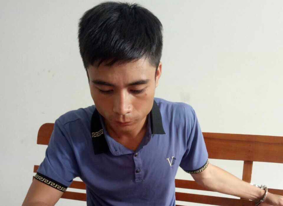 Đối tượng Thái đã bị bắt giữ. Ảnh: Văn Ngọc 