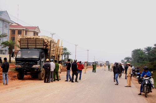 Hiện trường vụ tai nạn.