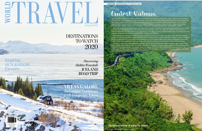 Hình ảnh miền Trung Việt Nam trên tạp chí World Travel - Ảnh chụp màn hình World Travel Hình ảnh miền Trung Việt Nam trên tạp chí World Travel - Ảnh chụp màn hình World Travel