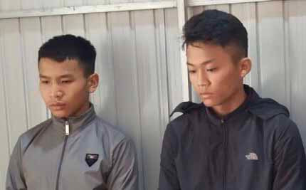 Đối tượng Nghiêm và Thắng (từ trái qua) đã bị bắt giữ. Ảnh: Văn Ngọc