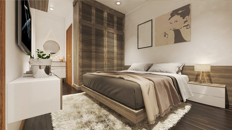 Riêng phòng ngủ chung của anh chị, anh vẫn giữ nguyên tông màu trắng ban đầu vì nó gợi lên cảm giác yên tĩnh, thích hợp để nghỉ ngơi. Riêng phòng ngủ chung của anh chị, anh vẫn giữ nguyên tông màu trắng ban đầu vì nó gợi lên cảm giác yên tĩnh, thích hợp để nghỉ ngơi.