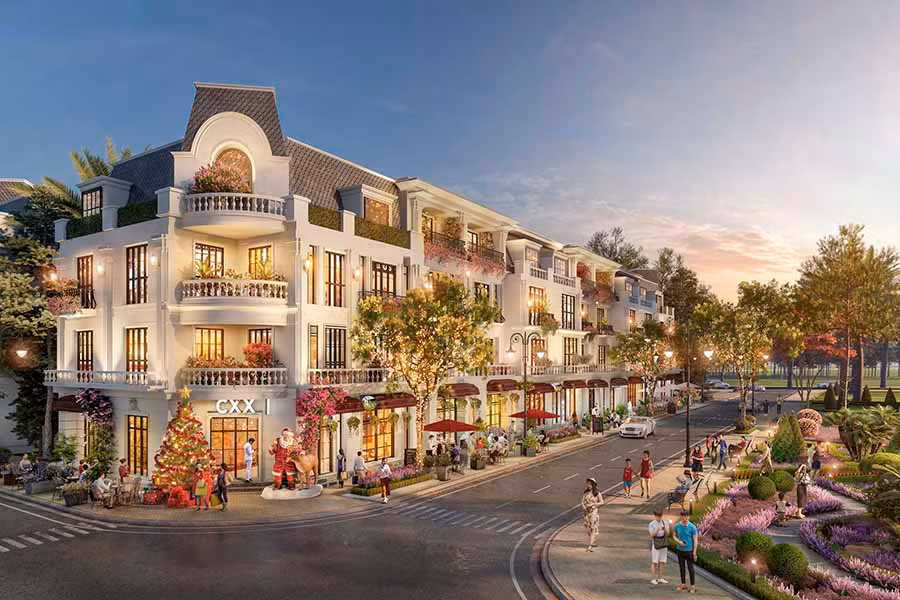  Dãy shophouse mang phong cách tân cổ điển sang trọng.