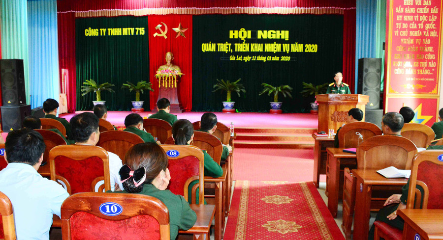  Quang cảnh Hội nghị triển khai nhiệm vụ năm 2020 của Công ty 715. Ảnh: Lê Quang