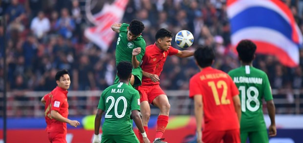 U23 Thái Lan (áo đỏ) bị loại. (Nguồn: AFC)