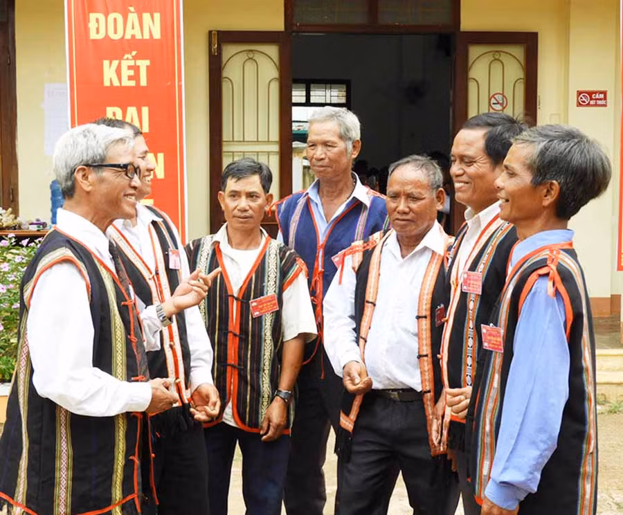 Trao đổi kinh nghiệm công tác MTTQ vùng dân tộc thiểu số. Ảnh: Thanh Nhật