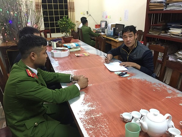 Nguyễn Xuân Phú tại Công an huyện Yên Lập, tỉnh Phú Thọ.