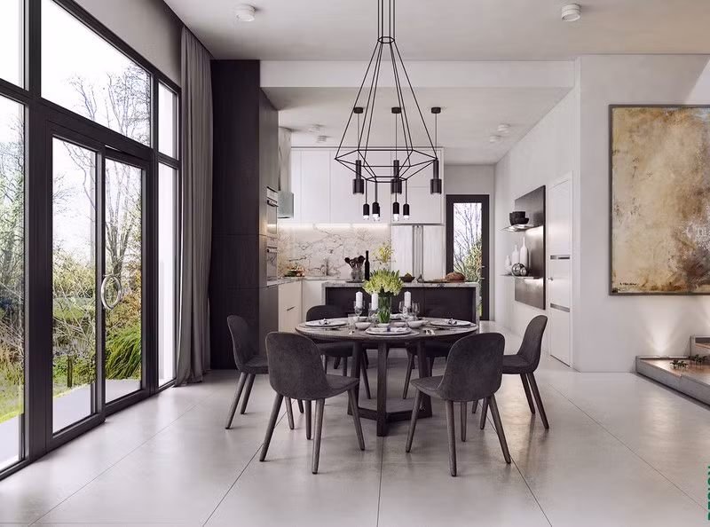  Tuy nhiên, điểm đặc biệt của căn phòng đến từ sự sắp xếp hợp lý của những sản phẩm nội thất màu tối cùng ánh sáng tự nhiên từ cửa sổ đã phá vỡ vẻ đẹp “lạnh lùng” của không gian.