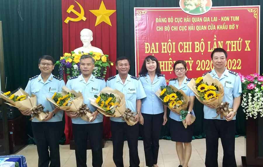  Ban Chấp hành chi bộ Chi cục Hải quan Cửa khẩu Quốc tế Bờ Y nhiệm kỳ 2020-2022. Ảnh: internet
